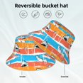 thumbnail image 2 of Yiaed Shark On Line Print Reflective Stripe Bucket Hat Unisex Funny Outdoor Fisherman Cap Beach Sun Hat, 2 of 5