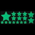 thumbnail image 2 of LiteMark Reflective Stickers Decals for Helmets, Bicycles, Strollers, Wheelchairs - Assorted Stars - Green, 2 of 2