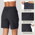 thumbnail image 3 of POENTAB Women's Casual Cargo Shorts Stretch Quick Dry Active Hiking Golf Cycling Shorts for Outdoor Summer Gark Grey, 3 of 7