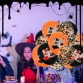 thumbnail image 2 of Loyerfyivos 15 Pcs 12 Inch Halloween Balloons Decorations Pink Black Orange Balloons Confetti Balloons Ghost Aluminum Foil Balloons Bats Stickers for Halloween Party Birthday Supplies, 2 of 8