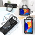 thumbnail image 3 of Case for Xiaomi Redmi Pad SE 8.7 inch 2024, 360 Degree Rotating Hand Grip Shockproof Cover with Shoulder Strap, Black, 3 of 7