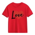 thumbnail image 1 of TaTaai School Season Cute Print Short Sleeve T-Shirt, Valentine's Day Casual Top, Unisex All Season Graphic Tee Gift, 1 of 8