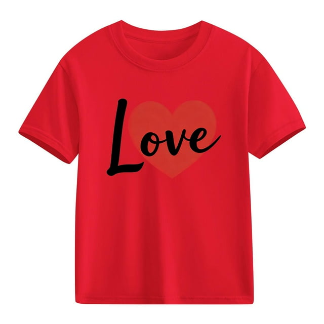 TaTaai School Season Cute Print Short Sleeve T-Shirt, Valentine's Day Casual Top, Unisex All Season Graphic Tee Gift
