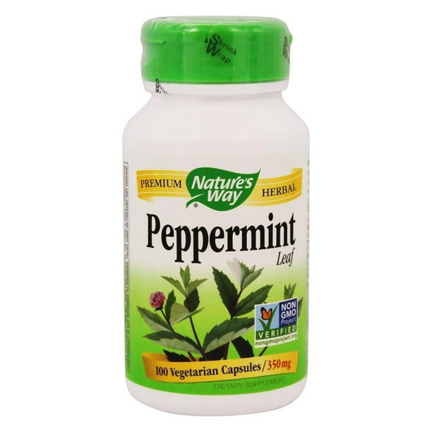 Nature's Way Peppermint Leaf 350 mg. 100 Vegetarian Capsules Walmart.ca
