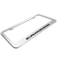 thumbnail image 3 of Chevrolet Camaro 3D Embossed Letters on Mirror Chrome Metal License Plate Frame, 3 of 7