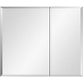 thumbnail image 5 of Black Bathroom  Cabinet with Beveled Edge Mirrored Door 30 x 26 inch, Recessed or Surface Mount, with Adjustable Glass Shelves, 5 of 7