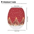 thumbnail image 6 of SEANATIVE Christmas Snowflake Toilet Lid Covers for Bathroom Round Xmas Tree Toilet Seat Lid Cover Elongated Toilet Protector Cover Unviersal Fits Most Toilet Lids, 6 of 6