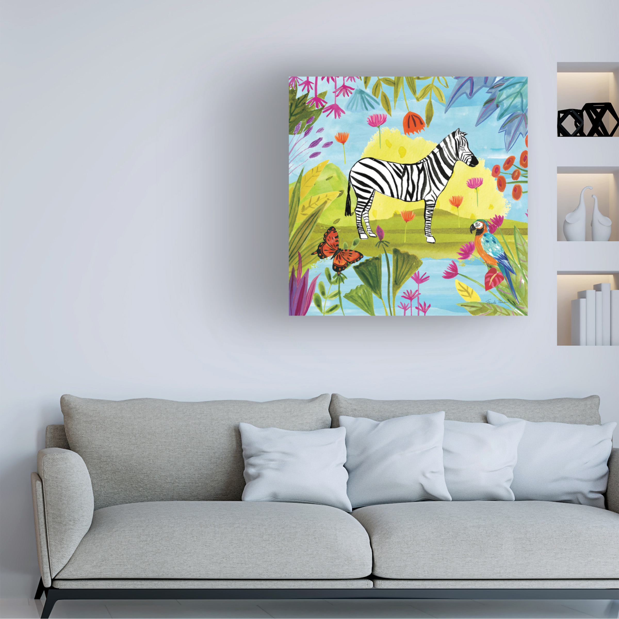 Trademark Fine Art 'The Big Jungle III' Canvas Art by Farida Zaman