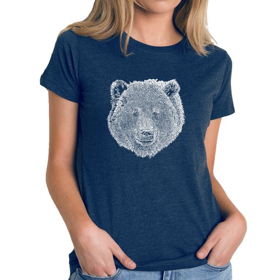 Women's Premium Blend Word Art T-shirt - Bear Face