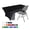 Black, variant on Eurmax USA Spandex Table Cover Fitted 30+ Colors Polyester Tablecloth，8 ft Table Cover Open Back,2PC