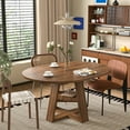 thumbnail image 3 of Extendable Round Dining Table, odern Kitchen Oval Dining Table Oval Kitchen, Dining Room Table, 3 of 7