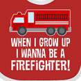 thumbnail image 4 of Inktastic Future Firefighter Boys Fire Truck Boys or Girls Baby Bib, 4 of 4