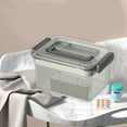 thumbnail image 1 of BAOPAI Large Capacity Medication Organizer With Transparent Visual Design And Hidden Handle For Easy Portable Storage, 1 of 7