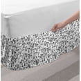 thumbnail image 2 of Vodka Soda Bed Skirt, Continuous Monochrome Sketch Cocktails of Various Kinds Illustration, Elastic Bedskirt Dust Ruffle Wrap Around for Bedding Decor, 4 Sizes, Charcoal Grey White, by Ambesonne, 2 of 2
