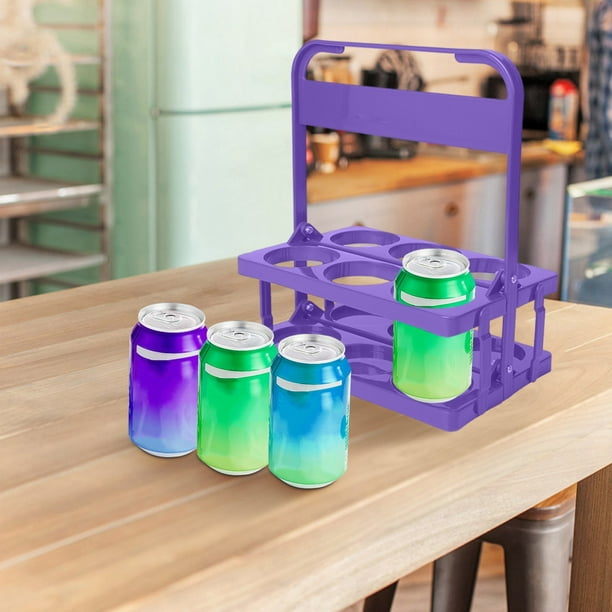 Portavasos Plegable de Plástico para Seis Cervezas. Portavasos Plegable para Bebidas.
