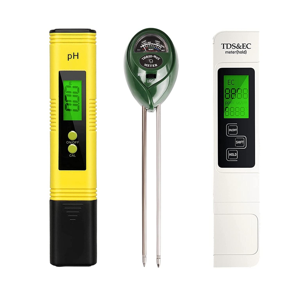 PH Meter, 3 in 1 Garden Soil Test Kit, TDS PPM Meter, Soil Test Kit for