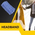 thumbnail image 3 of Bandeau d'Hiver pour Femmes Élasticité Réchauffe-Têtes Fournitures Motrices Protecteur Chaud Oreilles Chunky Style Simple Accessoires Cheveux pour Femmes Bleu Denim, 3 of 5