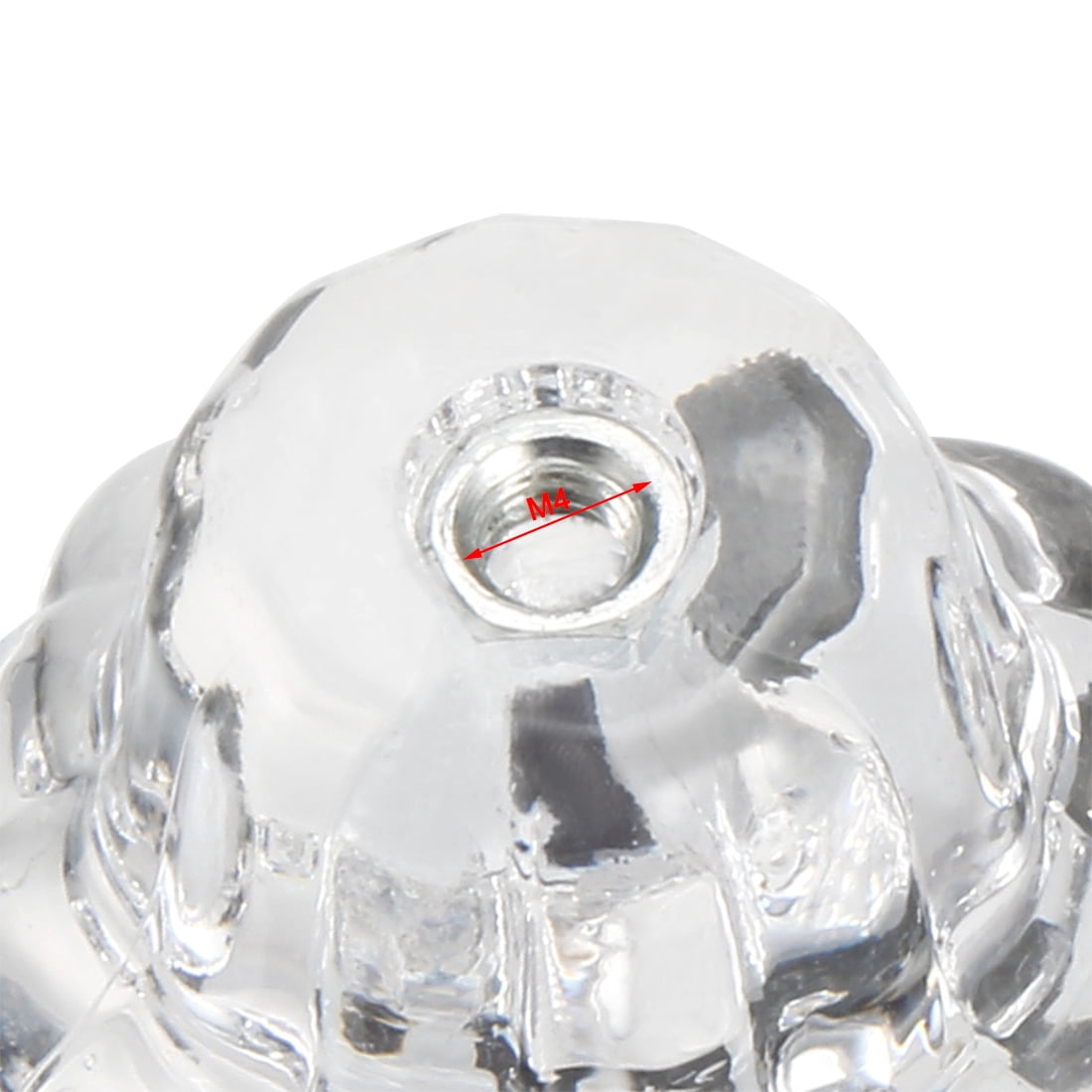 Unique Bargains 37mmx29mm Drawer Dresser Single Hole Acrylic Round Knob Pull Handle