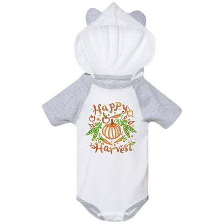 

Inktastic Happy Harvest Pumpkin and Vegetables in Orange and Green Gift Baby Boy or Baby Girl Bodysuit
