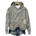 thumbnail image 4 of lulshou Unisex Hoodies Camouflage Leaf Print Hoodie Men & Women's Fleece-Lined Long Sleeve Sweatshirt with Front Pocket, Cozy Pullover for Outdoor, Camouflage, S, 4 of 8