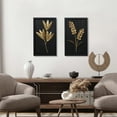 thumbnail image 2 of LuxenHome Set of 2 Flower Bouquet Abstract Metal Wall Decor Modern Wall Art Accent with Wood Frame, 2 of 9