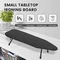 thumbnail image 4 of Small Tabletop Ironing Board, Heavy Duty Metal Panel Iron Board with Iron Rest, 8mm Thicken Cotton Padding and  Heat Resistant Cover, 31.5"x11.8"x6.2", 4 of 7