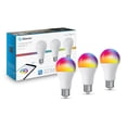 thumbnail image 1 of Steren SHOME-120/3 3 focos LED Wi-Fi multicolor, de 10 W, 2.4 GHz, luz RGB, dimeable desde app, para socket E27, compatible con Alexa y Google Assistant, timer, 1 of 9