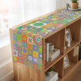 thumbnail image 6 of Table Runners 70 Inches Long Dress Scarves, Colorful Ethnic Farmhouse Coffee/Dining/Kitchen Table Decor, Holiday Table Runner, Modern Abstract National Geometric Green 13x70 Inch, 6 of 9