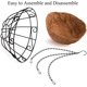 thumbnail image 4 of Paquete de 2 macetas colgantes de metal de 30 cm con forro grueso de fibra de coco - Diseño en forma de S, 4 of 6