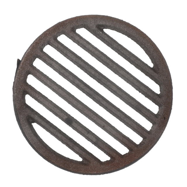 unbranded Rejilla Redonda De Hierro Fundido Para Fuego Ideal Para Reuniones Y Camping Con Base De