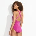 thumbnail image 6 of Lands' End Women's Long Chlorine Resistant Shine X-Back High Leg Soft Cup Tugless One Piece Swimsuit, 6 of 6