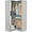 Grey, variant on Armocity Corner Closet System, 32 Inches Wide Wood Corner Unit with 2 Hanging Rods and All Hardware Kits, 3-Tier 80'' Height Corner Wood Closet Tower, Grey
