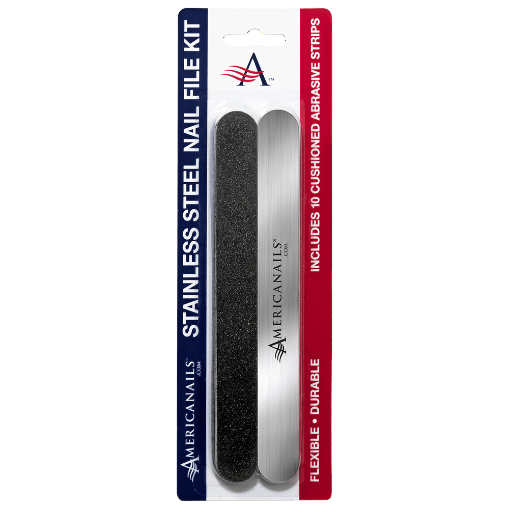 Americanails Stainless Steel Nail File Kit with EasyPeel Cushioned