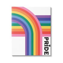 Stupell Industries Pride Rainbow Arch LGBTQ Holiday Painting Gallery Wrapped Canvas Print Wall Art