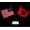 Albania Crossed Base Flag Set, variant on Afghanistan Desk Flag Set; Contains One USA and One Country Flag with a White Crossed Base, American Made