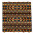 thumbnail image 2 of Ambesonne Ethnic Shower Curtain, Tribal Chevrons Squares Art, 69"Wx70"L, Earth Yellow Indigo Teal, 2 of 4