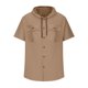 thumbnail image 4 of pstuiky camiseta de hombre, Blusa informal de manga corta con capucha, botones y bolsillo con cordón de color sólido para hombre. camisas casuales para hombre xl, 4 of 6