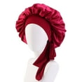 thumbnail image 1 of Sleep Cap Brimmed Hair Care Extra Large Satin Bonnet Nightcap with Premium Elastic Band for Home, 1 of 8