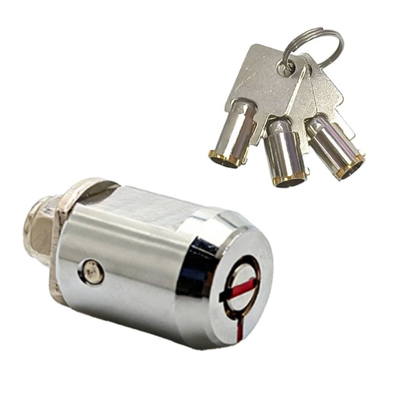 Heavy Duty Cam Lock Cylinder Matched With Multiple Spare Keys Firm Metal Cabinet Lock Storage Locker Use Durable Toolbox Mailbox Hardware Indoor Furniture Safety Protection Locking Silver - 5x4x3 cm