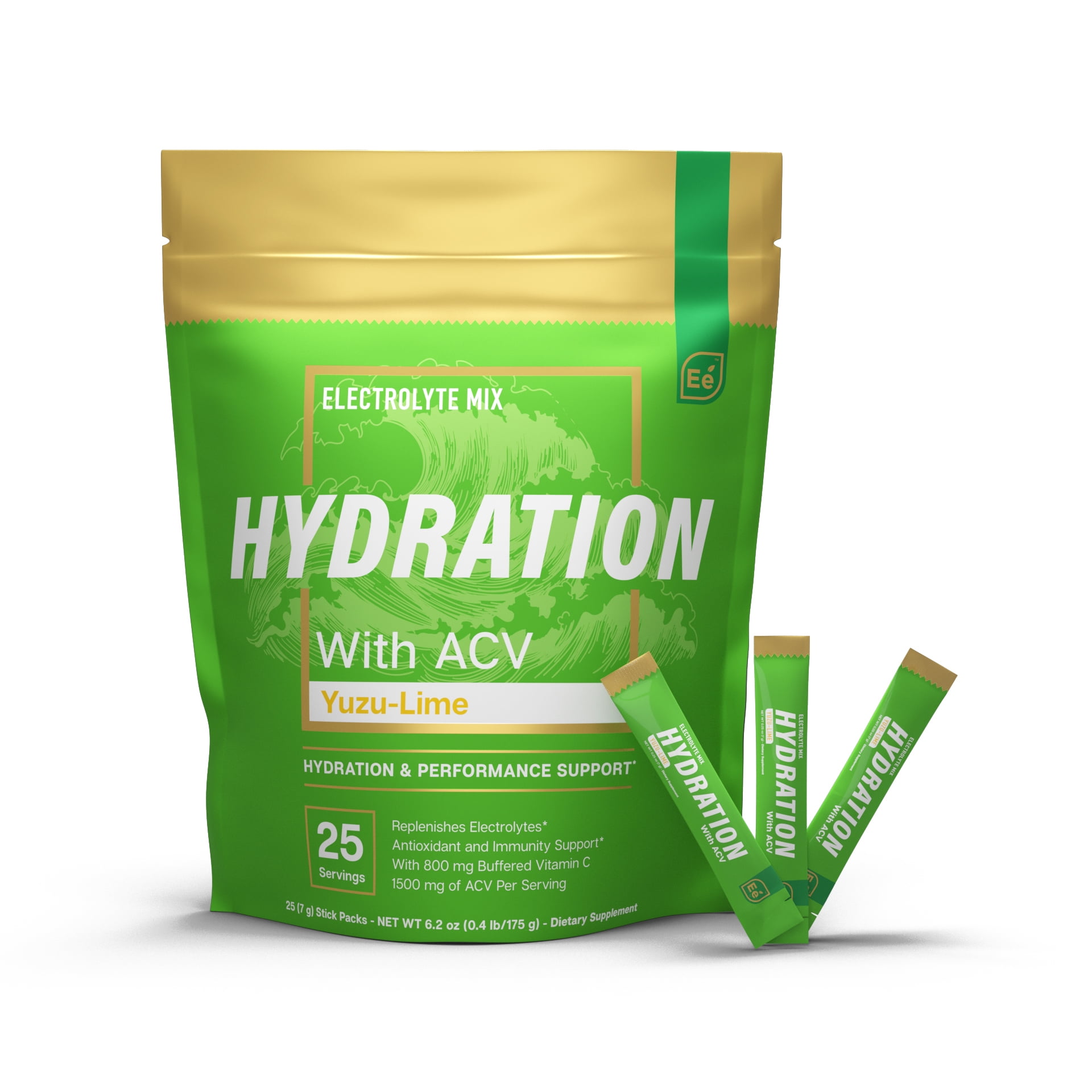 Essential elements Hydration Yuzu Lime Flavor Electrolyte Supplement with ACV & Vitamin C
