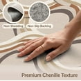 thumbnail image 6 of ODIKA 4'x6' Washable Area Rug Stain Resistant, Low Pile, Easy Care Minimalist Motif Curved Wave Large Brushstroke Abstract Beige Neutral Playful for Dorm Room, Small Living, 6 of 7