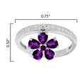 thumbnail image 3 of Sterling Silver with Natural Amethyst and White Topaz Charm Ring, 3 of 3