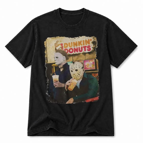 Halloween Tee Jason And Michael T-Shirt, Sizes S-5XL, Gildan 5000