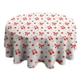 thumbnail image 4 of Christmas Round Tablecloth 60x60in(153x153cm) – Waterproof Polyester Table Cover with Full Print Design, Wrinkle Resistant & Washable for Kitchen Dining Party Decor, 4 of 6