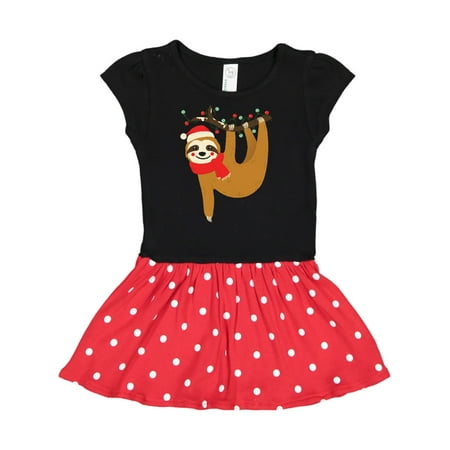 

Inktastic Christmas Sloth Gift Toddler Girl Dress