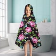 thumbnail image 6 of Pioneer Flower Floral Print Pattern Hooded Bath Towel，50"x30" for Ages 3 To 12 Kids, Quick Dry Lightweight Soft Microfiber Hood Beach Towel Cover Up for Kids, 6 of 7