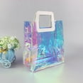 thumbnail image 2 of YESTUNE Clear Tote Bag Holographic Rainbow Work Shopping Bag Multi-Use Shoulder Handbag, 2 of 13
