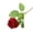 Wine, variant on Aximioll 20.08 in Artificial Rose Floral Vine Stem, Blooming Red Blossom with Green Leaves, Single Stem Floral Accent for Tabletop Vases and Home Styling