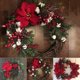 thumbnail image 5 of Christmas Wreath Artificial Plant Rattan Circle Wall Decor Simulation Flower, 5 of 6