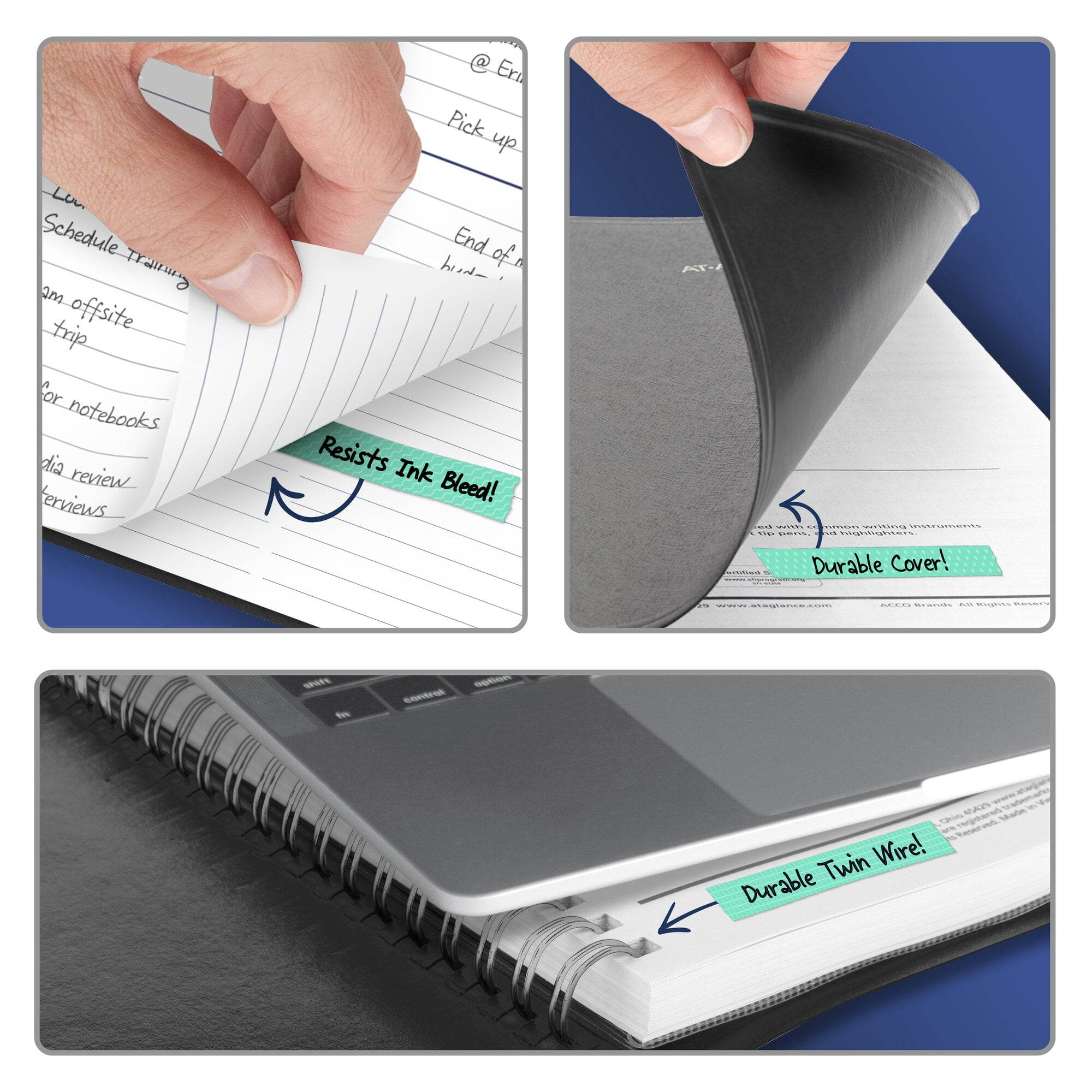 AT-A-GLANCE DayMinder 2027 Block Style Weekly Planner Black Medium 7 x 8 34 -